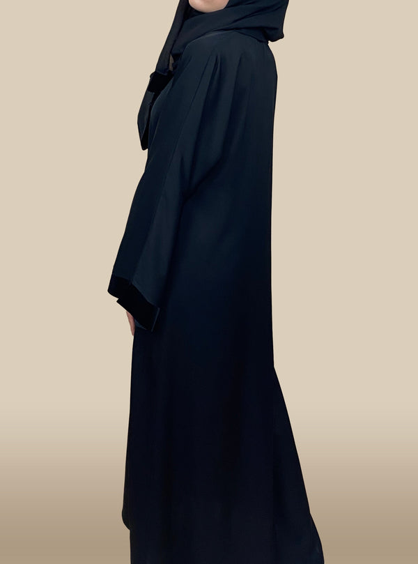 Velvet Trim Abaya